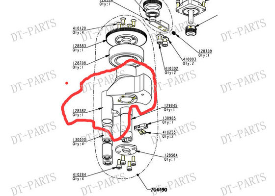 128582 For Vector FX Fp Lectra Cutter Spare Parts Holder Presser Foot Equiped